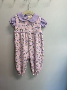 The Beaufort Bonnet Company Baby 12-18 Rebecca Romper Tulips With Body Shirt